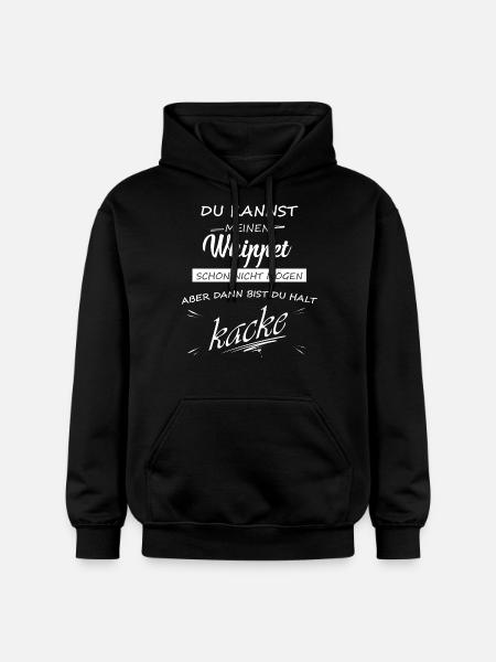 WHIPPET - Du bist kacke - Gildan Unisex Softstyle® Midweight Hoodie - Schwarz