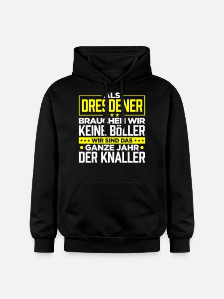 DRESDENER - Böller - Gildan Unisex Softstyle® Midweight Hoodie - Schwarz