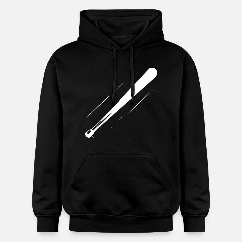 Dessin de batte de baseball - Sweat à capuche Softstyle® Gildan Unisexe - noir
