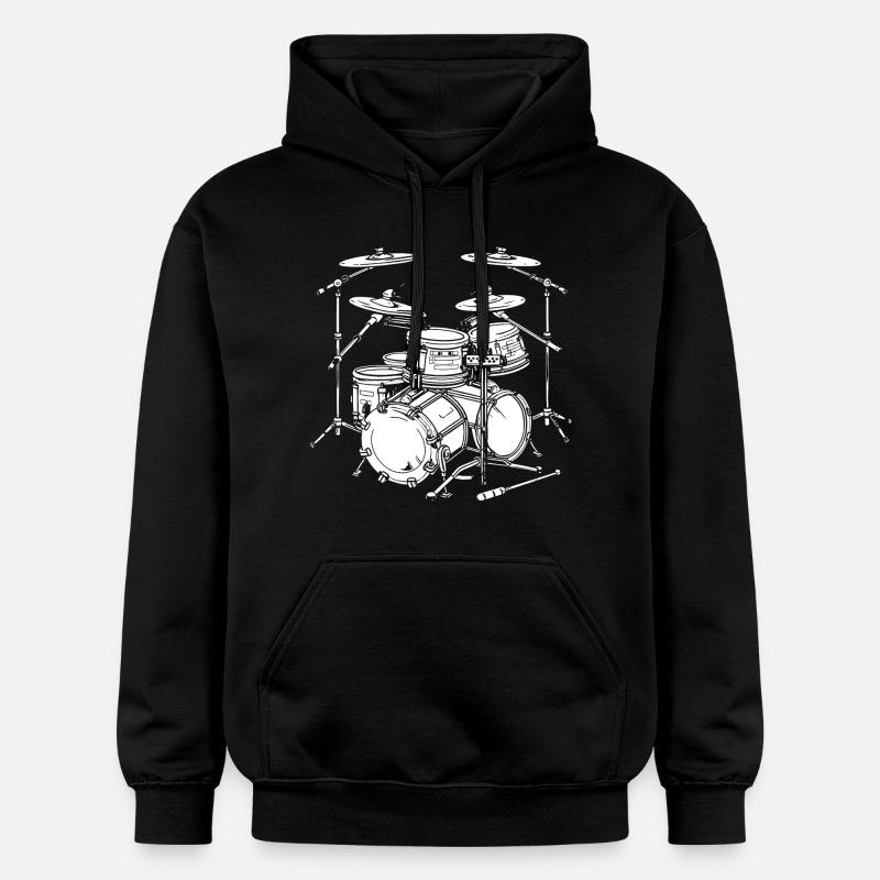 Graphismes de batterie - Sweat à capuche Softstyle® Gildan Unisexe - noir