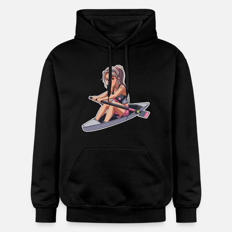 Rameur Fille Graphique - Sweat à capuche Softstyle® Gildan Unisexe - noir