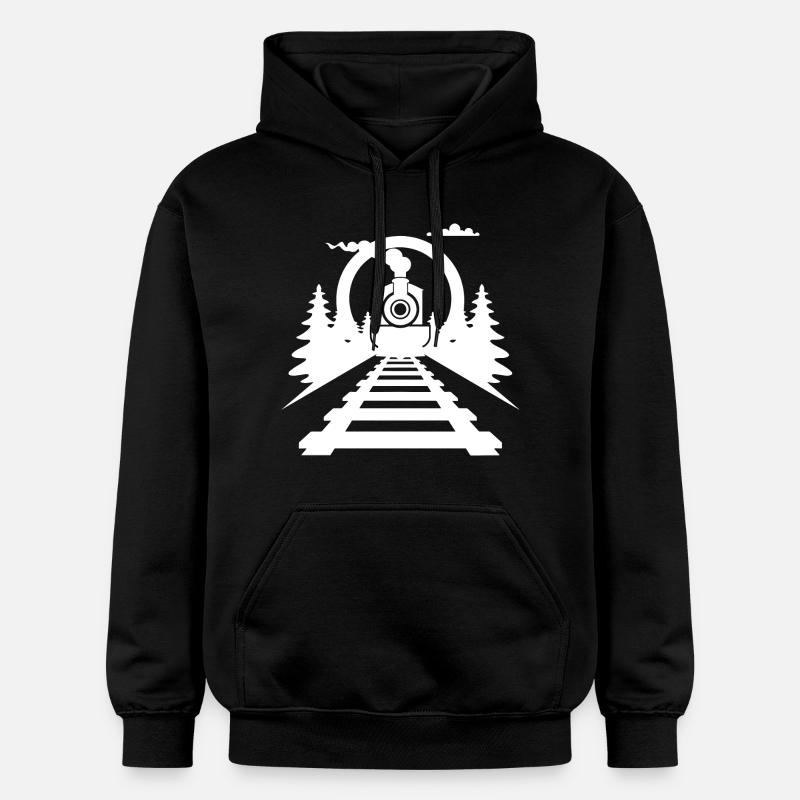 Chemin de fer - Sweat à capuche Softstyle® Gildan Unisexe - noir