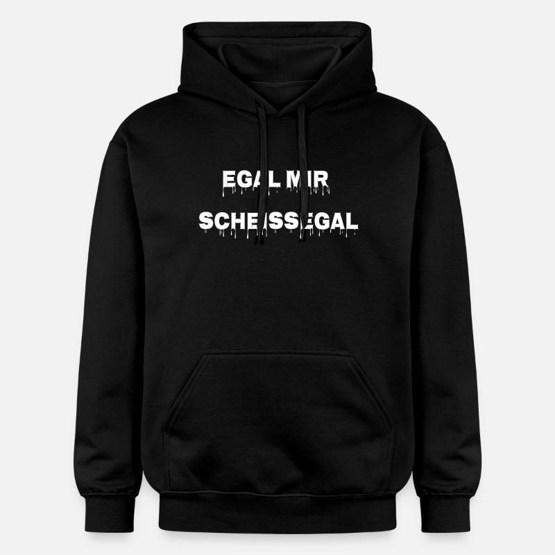 egal mir scheissegal - Sweat à capuche Softstyle® Gildan Unisexe - noir