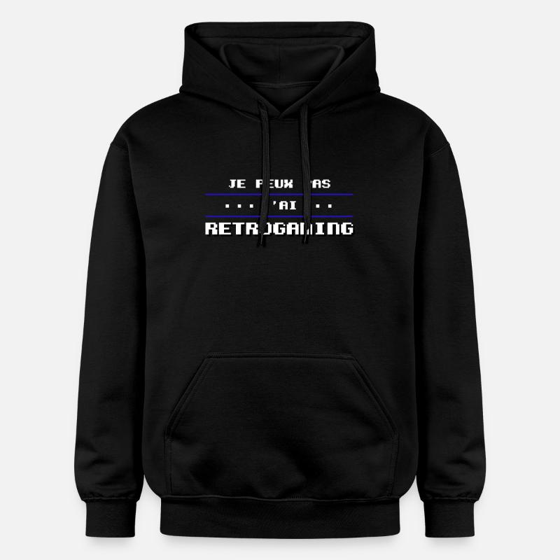 Je peux pas j'ai retrogaming - Sweat à capuche Softstyle® Gildan Unisexe - noir