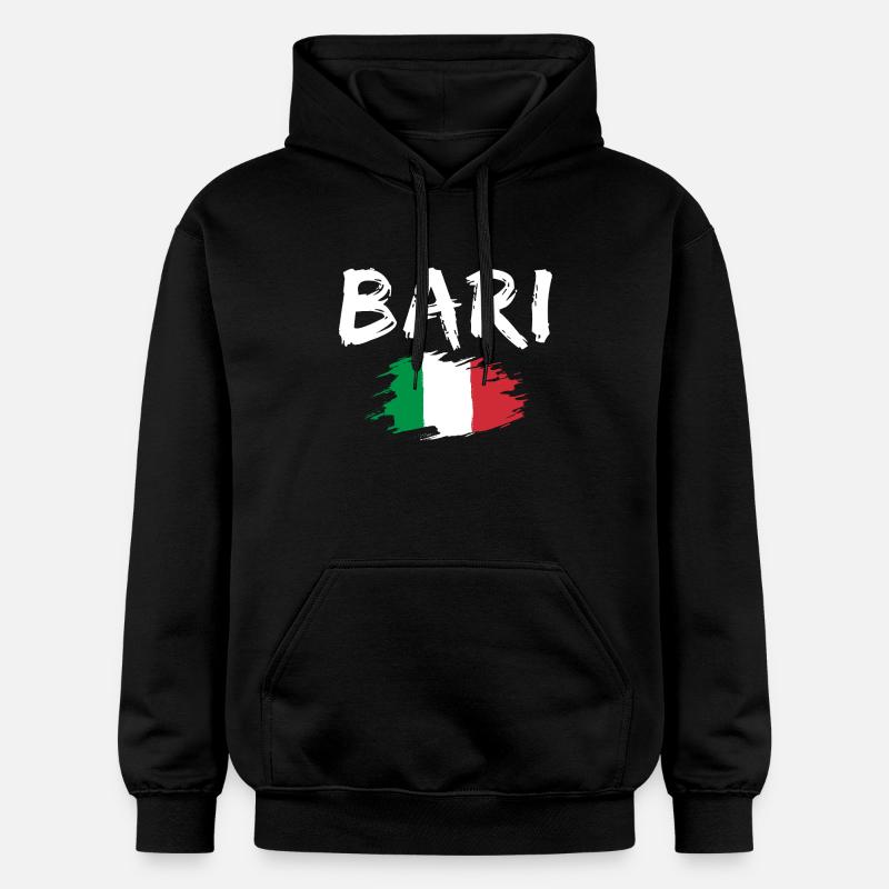 Bari, Italie, Drapeau - Sweat à capuche Softstyle® Gildan Unisexe - noir