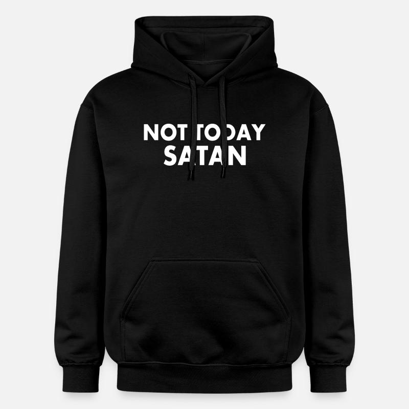 Not today satan - Sweat à capuche Softstyle® Gildan Unisexe - noir