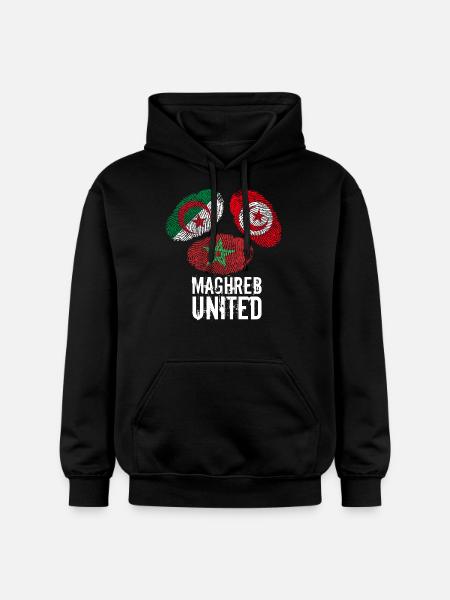 MAGHREB UNITED المغرب - Gildan Unisex Softstyle® Midweight Hoodie - black