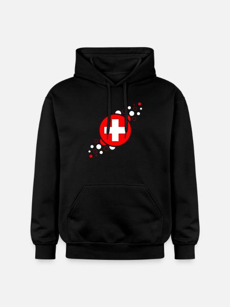 Switzerland wm - Gildan Unisex Softstyle® Midweight Hoodie - black