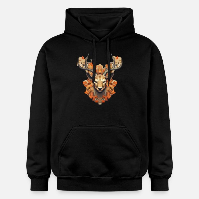 Cerf - Sweat à capuche Softstyle® Gildan Unisexe - noir