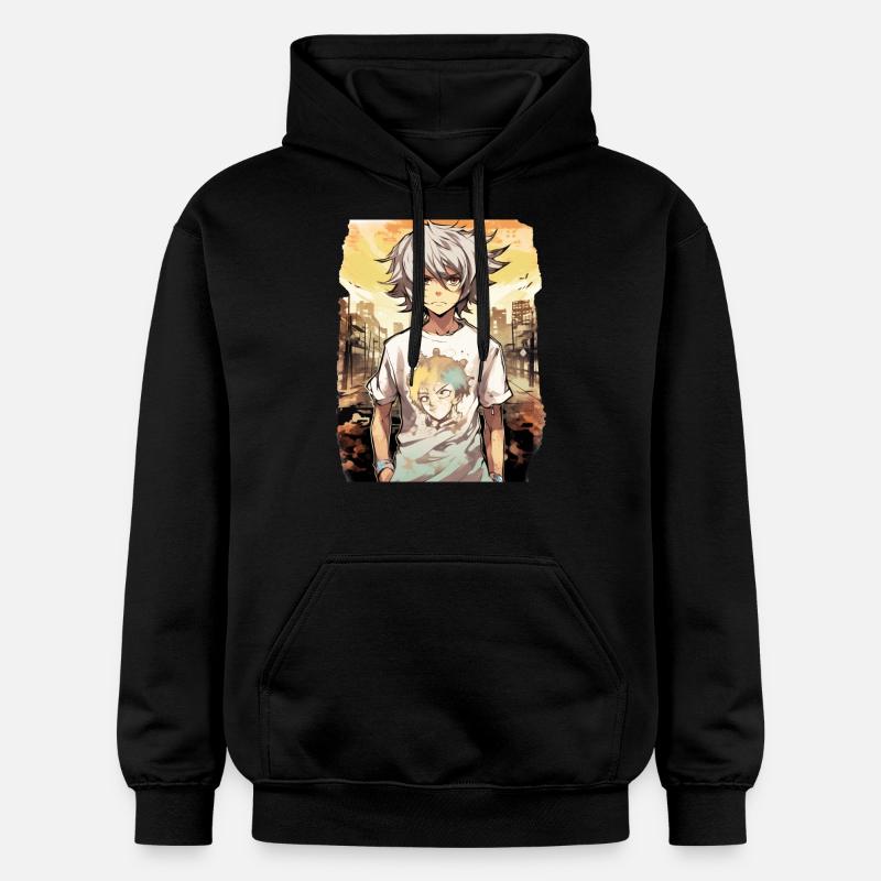 Garçon d’anime - Sweat à capuche Softstyle® Gildan Unisexe - noir