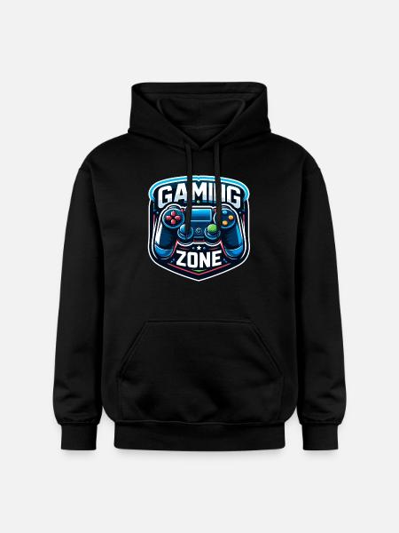 Gaming Zone - Controller Illustration - Gildan Unisex Softstyle® Midweight Hoodie - Schwarz