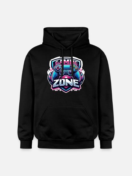 Gaming Zone - Controller Illustration - Gildan Unisex Softstyle® Midweight Hoodie - black