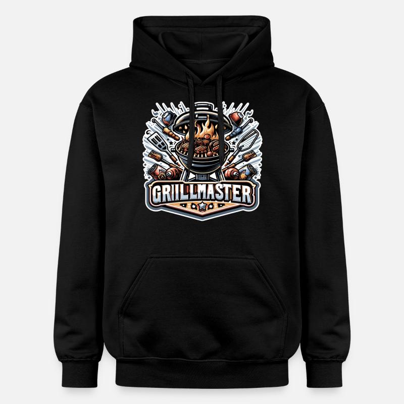 GrillMaster - Illustration de gril - Sweat à capuche Softstyle® Gildan Unisexe - noir
