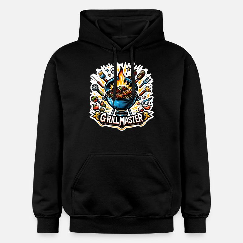 GrillMaster - Illustration de gril - Sweat à capuche Softstyle® Gildan Unisexe - noir