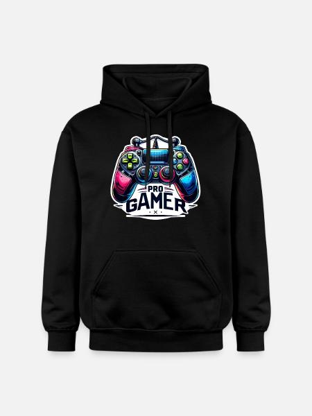 Pro Gamer - Controller Illustration - Gildan Unisex Softstyle® Midweight Hoodie - black