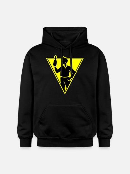 Drinking beer - Gildan Unisex Softstyle® Midweight Hoodie - black
