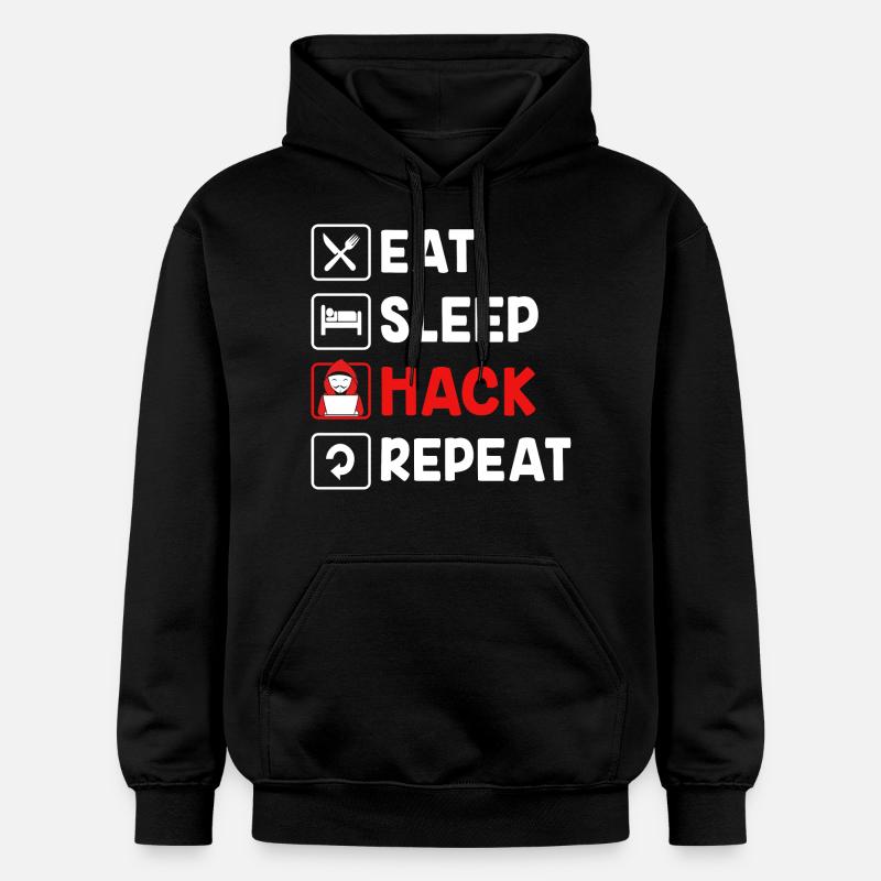 Cybersecurity Cyber Programmer Hacker - Gildan Unisex Softstyle® Midweight Hoodie - black