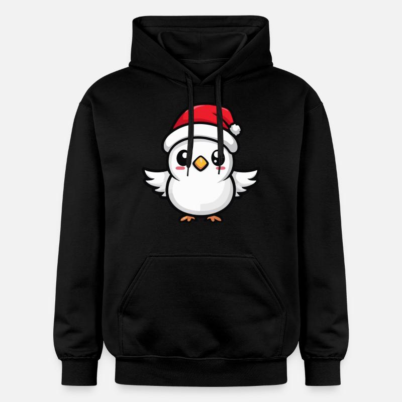 Colombe oiseau Noël mignon - Sweat à capuche Softstyle® Gildan Unisexe - noir