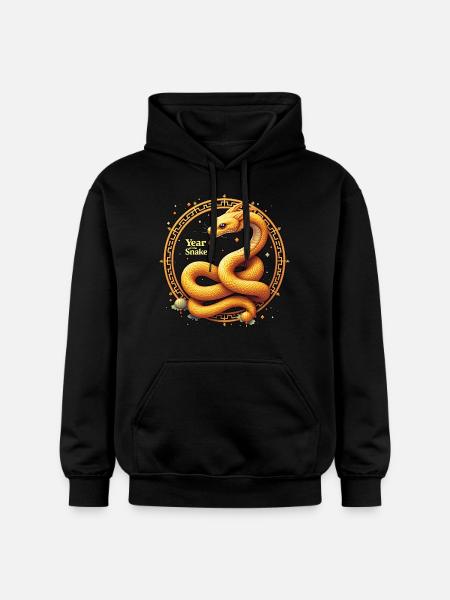 Chinese New Year - Snake 2025 - Gildan Unisex Softstyle® Midweight Hoodie - black