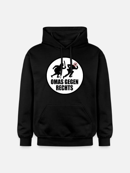 Omas gegen rechts - Gildan Unisex Softstyle® Midweight Hoodie - Schwarz
