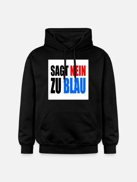 dit non au bleu - Sweat à capuche Softstyle® Gildan Unisexe - noir