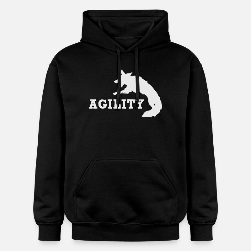 Agility Border Blanc - Sweat à capuche Softstyle® Gildan Unisexe - noir