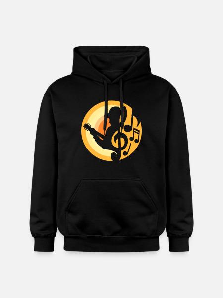 Guitar Player - Gildan Unisex Softstyle® Midweight Hoodie - black