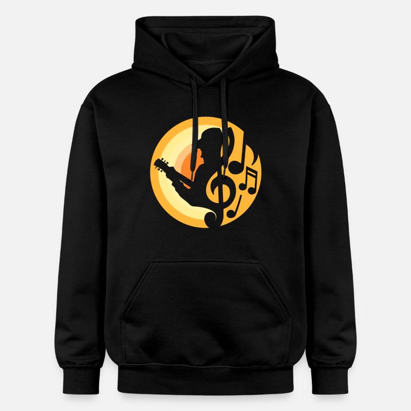 Guitariste - Sweat à capuche Softstyle® Gildan Unisexe - noir