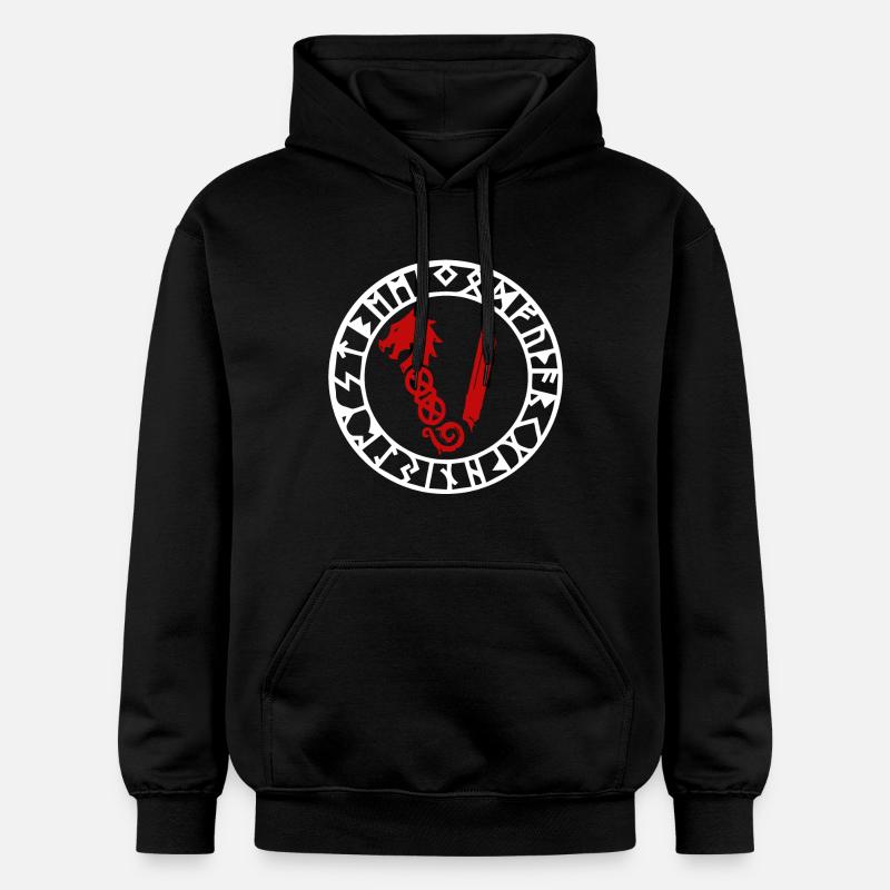 Symbol Der Wikinger - Gildan Unisex Softstyle® Midweight Hoodie - Schwarz