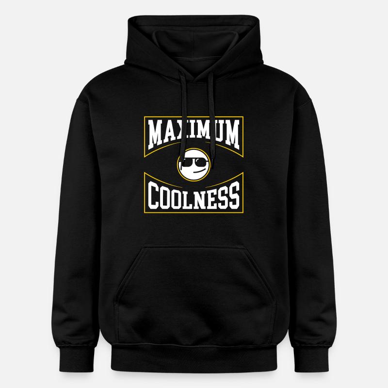 Coolitude maximale Design d’émoticône rétro - Sweat à capuche Softstyle® Gildan Unisexe - noir