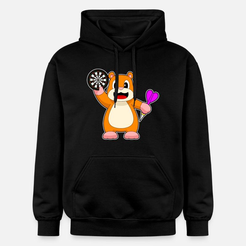 Cible de fléchettes de hamster - Sweat à capuche Softstyle® Gildan Unisexe - noir