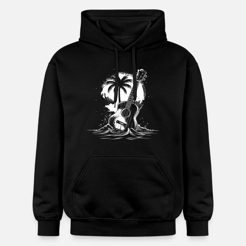 Graphiques pour ukulélé - Sweat à capuche Softstyle® Gildan Unisexe - noir