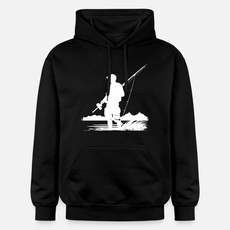 Dessin de pêche - Sweat à capuche Softstyle® Gildan Unisexe - noir