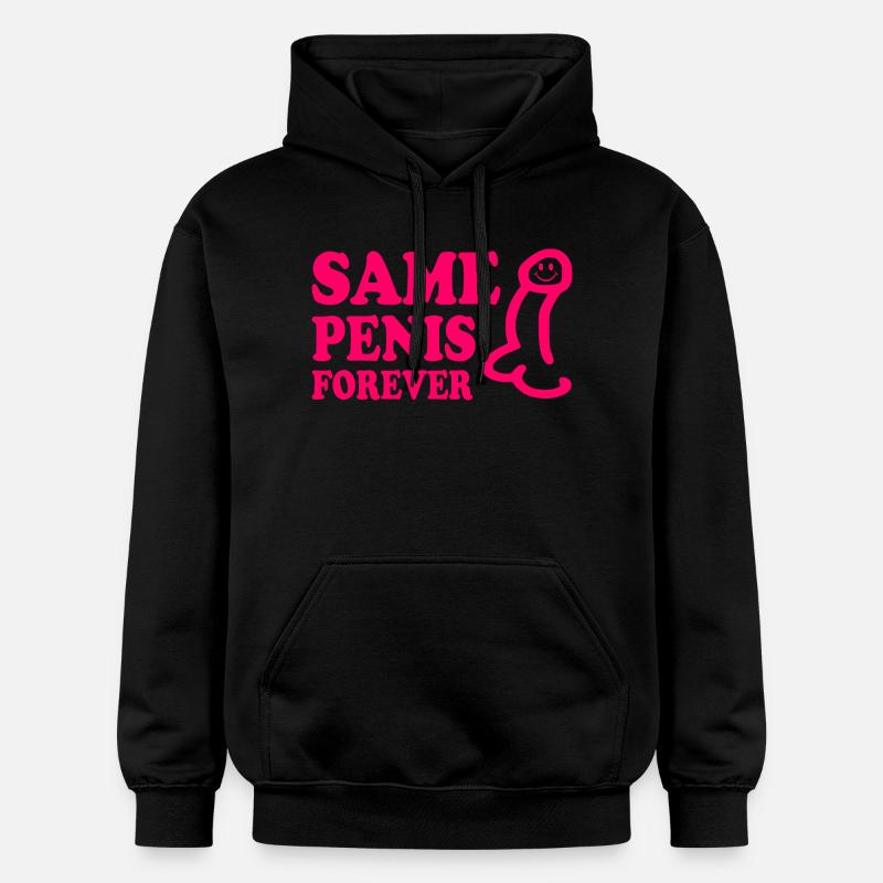 Same penis forever - Sweat à capuche Softstyle® Gildan Unisexe - noir