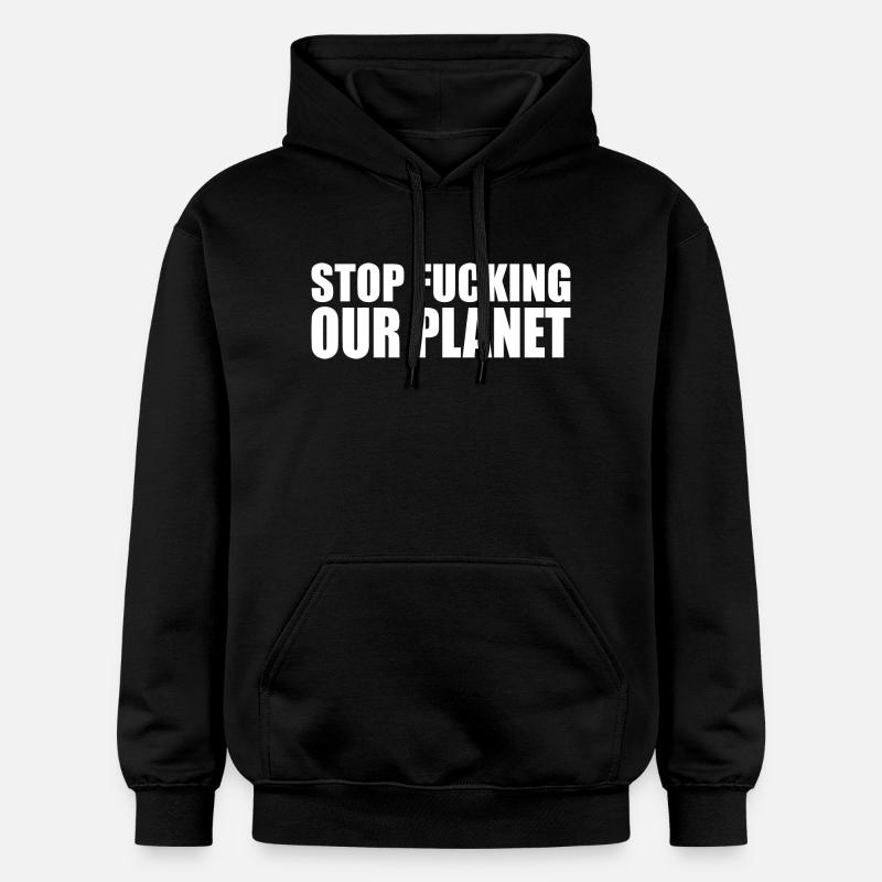 Stop fracking our planet - Sweat à capuche Softstyle® Gildan Unisexe - noir