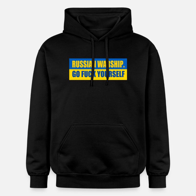 russian warship go f yourself - Sweat à capuche Softstyle® Gildan Unisexe - noir