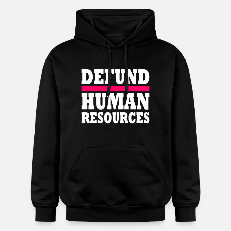 defund human resources - Sweat à capuche Softstyle® Gildan Unisexe - noir