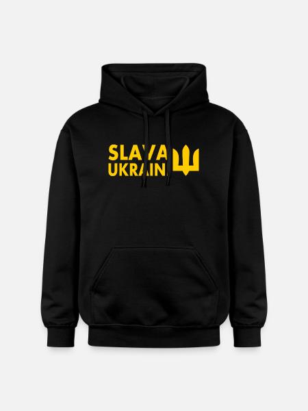 Slava ukraini - Gildan Unisex Softstyle® Midweight Hoodie - black