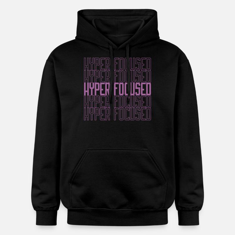 Hyperfocus en rose - Sweat à capuche Softstyle® Gildan Unisexe - noir