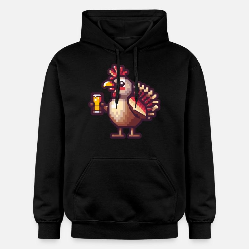 Truthan Beer Pixel - Sweat à capuche Softstyle® Gildan Unisexe - noir