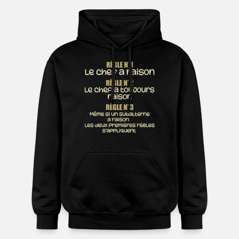 Les regles du chef - Sweat à capuche Softstyle® Gildan Unisexe - noir