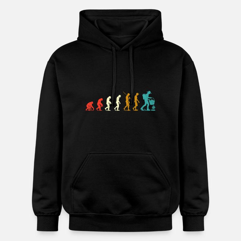 Evolution der Morcheln - Gildan Unisex Softstyle® Midweight Hoodie - Schwarz
