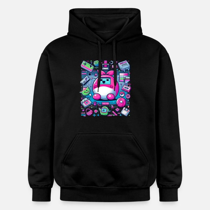 Nostalgie technologique des années 90 - Sweat à capuche Softstyle® Gildan Unisexe - noir