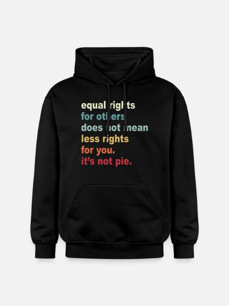 Equal Rights Graphic - Gildan Unisex Softstyle® Midweight Hoodie - black