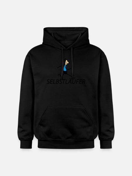 Selbstläufer (b) - Gildan Unisex Softstyle® Midweight Hoodie - Schwarz
