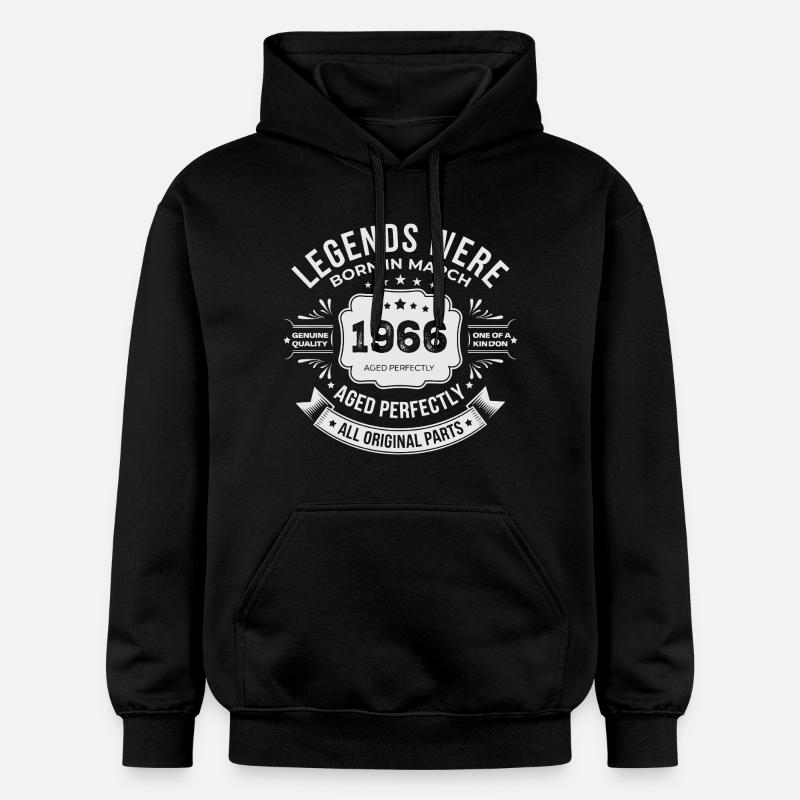 Mars 1966 anniversaire 1966 légendes Mars - Sweat à capuche Softstyle® Gildan Unisexe - noir
