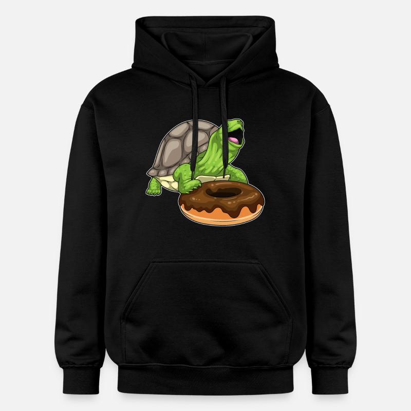 Beignet Tortue - Sweat à capuche Softstyle® Gildan Unisexe - noir
