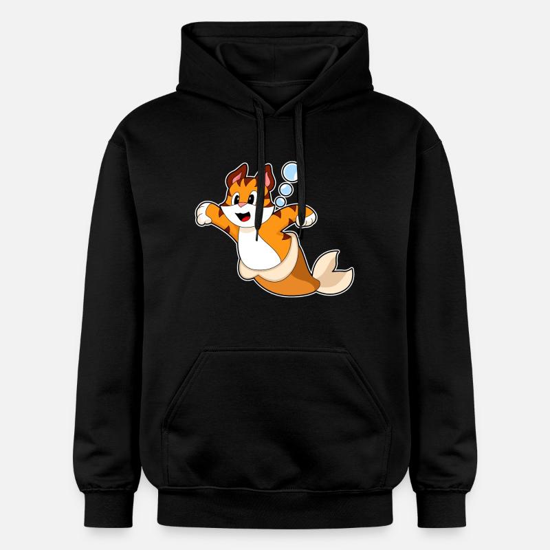 Sirène Tigre - Sweat à capuche Softstyle® Gildan Unisexe - noir