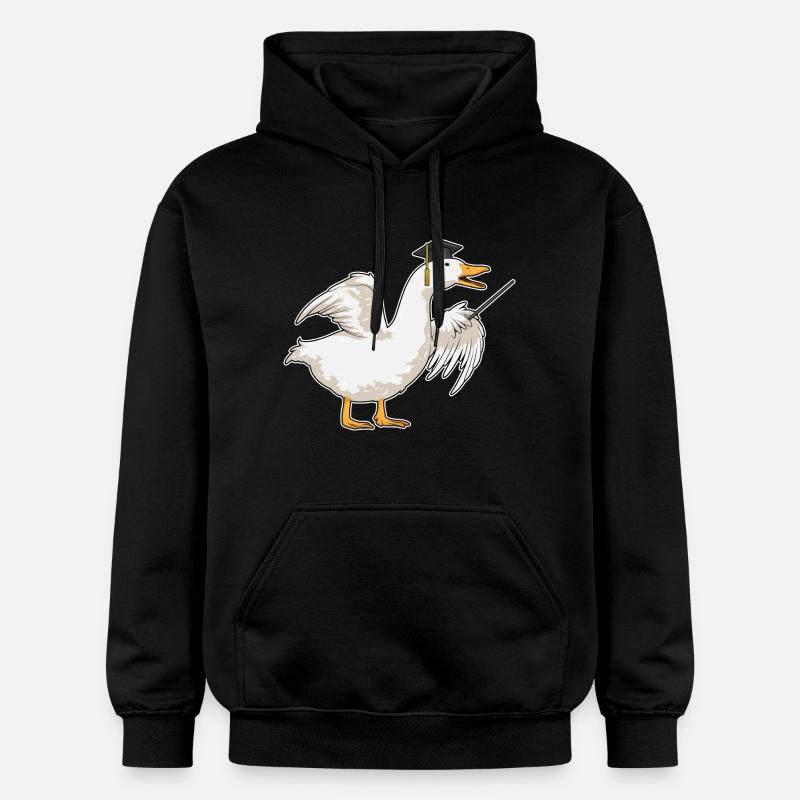 Canard Professeur Cylindre - Sweat à capuche Softstyle® Gildan Unisexe - noir
