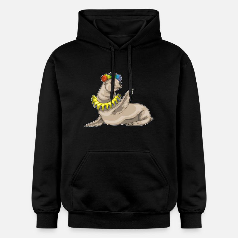 Clown du phoque - Sweat à capuche Softstyle® Gildan Unisexe - noir